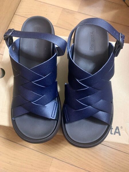 未使用 リゲッタ 編み込みベルトサンダル M