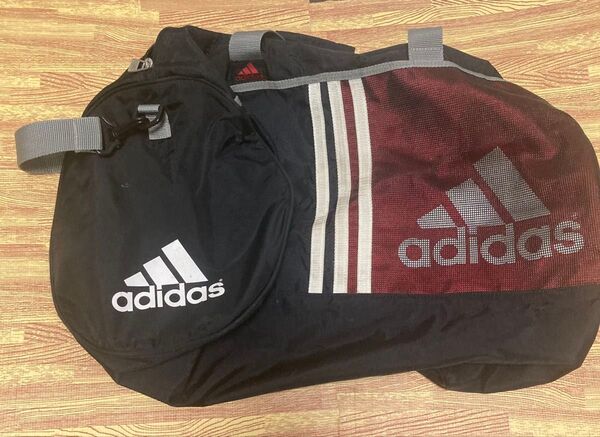 adidas ボストンバッグ 赤 黒 レッド ブラック カバン アディダス スポーツバッグ