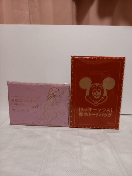 ゼクシィ 付録 〈ミッキーマウス 保冷トートバッグ〉&〈ラプンツェル マルチポーチ〉2点セット