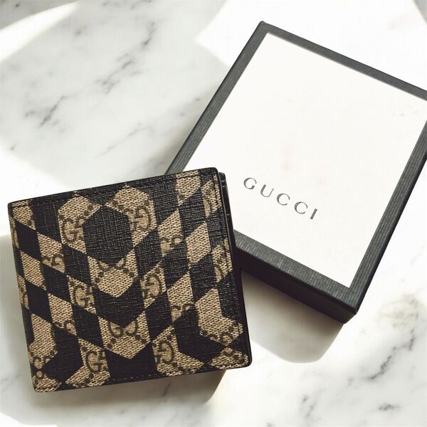 グッチ GUCCI 財布 メンズ 二つ折り GGカレイド レザー スプリーム