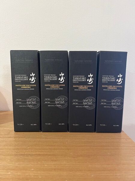 SUNTORY サントリーウイスキー山崎蒸溜所限定 スパニッシュオーク樽 180ml 新品未開栓 4本セット