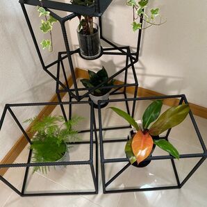 【タイプB】アイアンキューブBOX型鉄製ラック