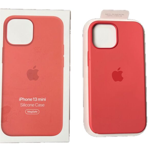 Apple iPhone 13 mini シリコンケース ピンクポメロMagSafe対応