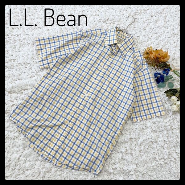 L.L. Bean エルエルビーン オーバーチェックシャツ 半袖 綿100%