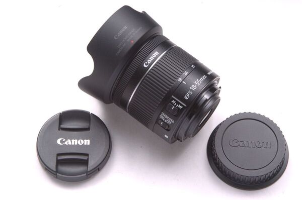 キヤノン Canon EF-S18-55mm F4-5.6 IS STM レンズフード付き
