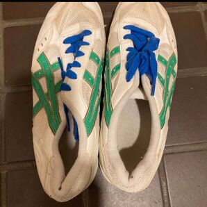 asics トレーニングシューズ ホワイト/グリーン/ブルー