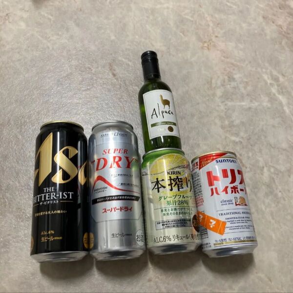 ビール他 詰め合わせ 5本