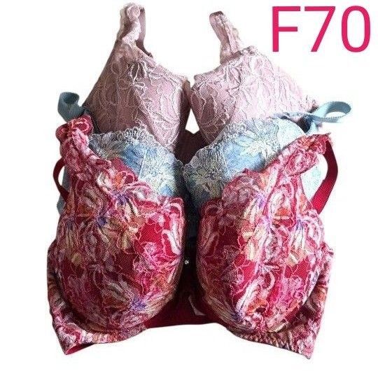 トリンプ 天使のブラ スリムライン F70 3枚セット Wacoal ワコール ブラジャー Triumph 補正下着 華やか
