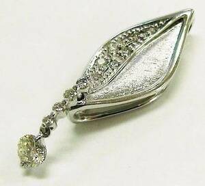 [13-59]K18WG diamond 0.30ct pendant top [. ground pawnshop ]