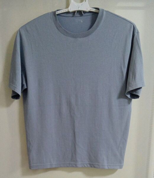 TOPVALU 接触冷感 PEACE FIT半袖Tシャツ クルーネック メンズ 2XL 大きいサイズ USED②サイドスリット