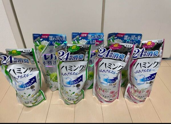 ハミング ふわさらスルー リフレッシュグリーン ローズガーデン レノア本格消臭 柔軟剤 レノア 洗剤 洗濯洗剤