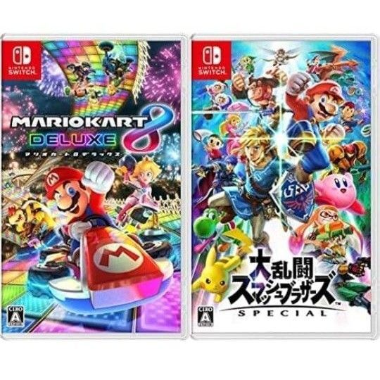 Nintendo Switch①大乱闘スマッシュブラザーズ SPECIAL②マリオカート8デラックス ソフトセット