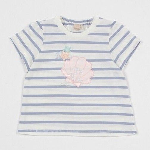 新品 プティマイン キラキラモチーフ 半袖Tシャツ シェル 110