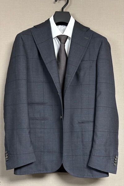 【極美品】TITO ALLEGRETTO ウールジャケット ネイビーグレー 48