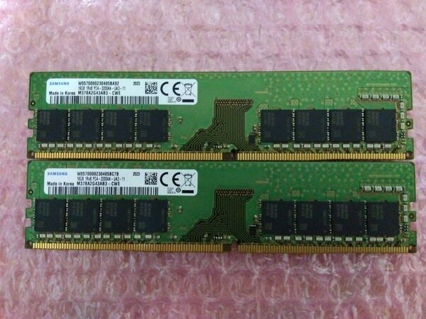 デスクトップパソコン用 DDR4メモリー 16G×2枚