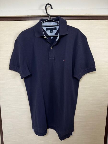 TOMMY HILFIGER メンズ ポロシャツ ネイビー トミーヒルフィガー POLO 半袖ポロシャツ エレガントなスタイル