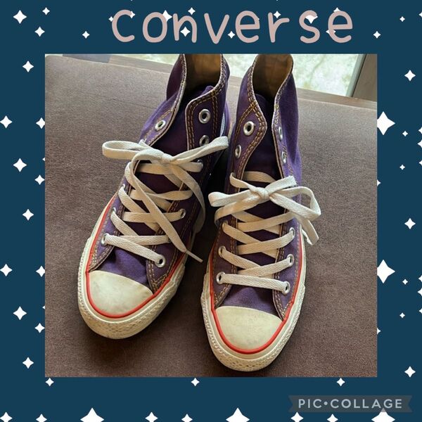 converseコンバースハイカットスニーカー,コンバースハイカットパープルスニーカー。コンバース紫ハイカットスニーカー。