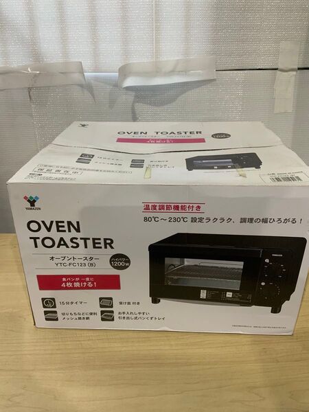 新品未使用箱不良 山善 オーブントースター 4枚焼き 1200W 16段階温度調節 YTC-FC123(B)