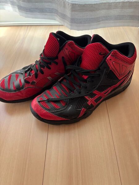 asics アシックス バレーボールシューズ 28.5cm レッド ブラック GEL-V SWIFT CV MT