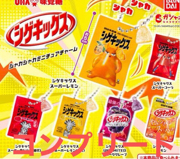 ガチャ シゲキックス シャカシャカミニチュアチャーム 全6種 コンプリートセット