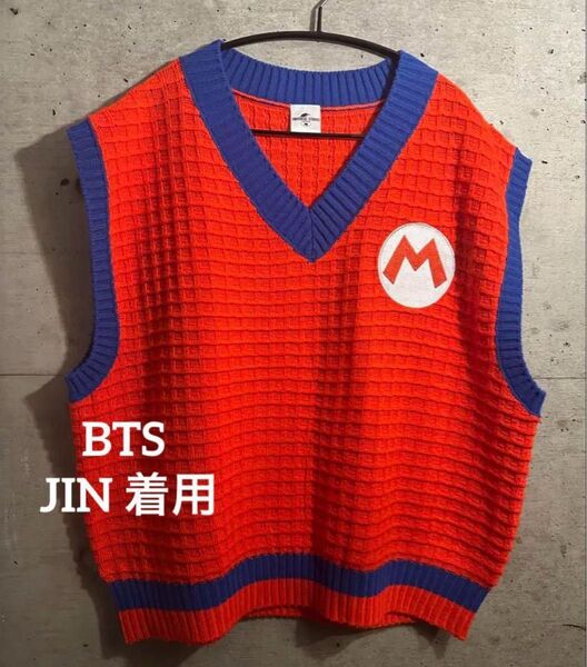 BTS JIN ジン 着用 ユニバ マリオ ベスト USJ Echo Nintendo World ユニバーサルスタジオ