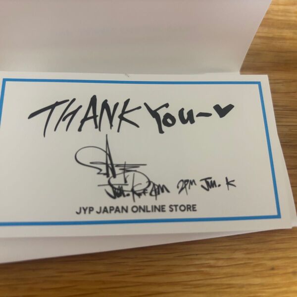 2PM Jun. K 複製サインThank Youカード JYP JAPAN
