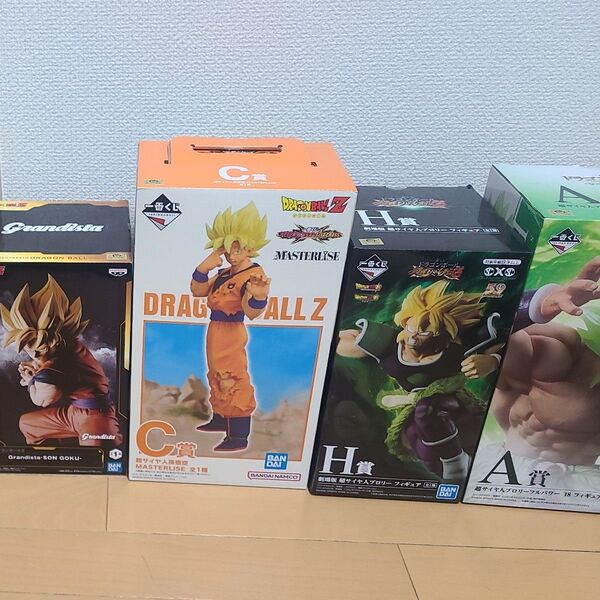 ドラゴンボール 一番くじ MASTERLISE 超サイヤ人孫悟空 フィギュア 超サイヤ人ブロリー他4点まとめ売り
