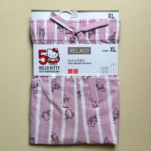 【新品・未使用】ユニクロ ハローキティ コットンリラコ ピンク XL