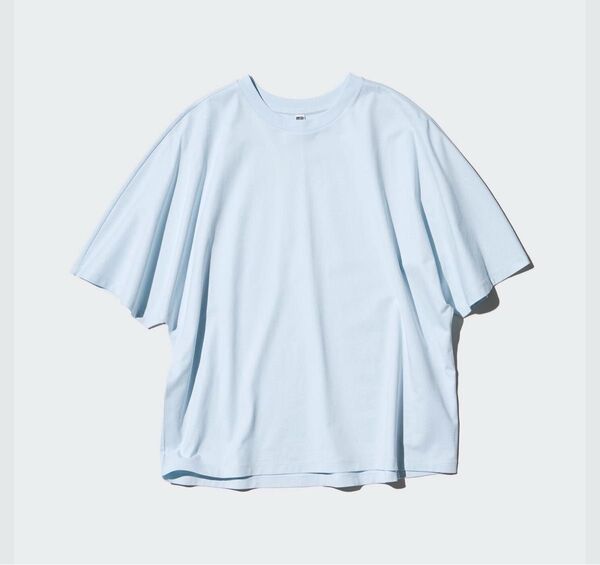 【新品・未使用】ユニクロ コットンリラックスT ライトブルー M