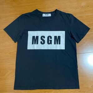 MSGM Tシャツ ブラック ボックスロゴ