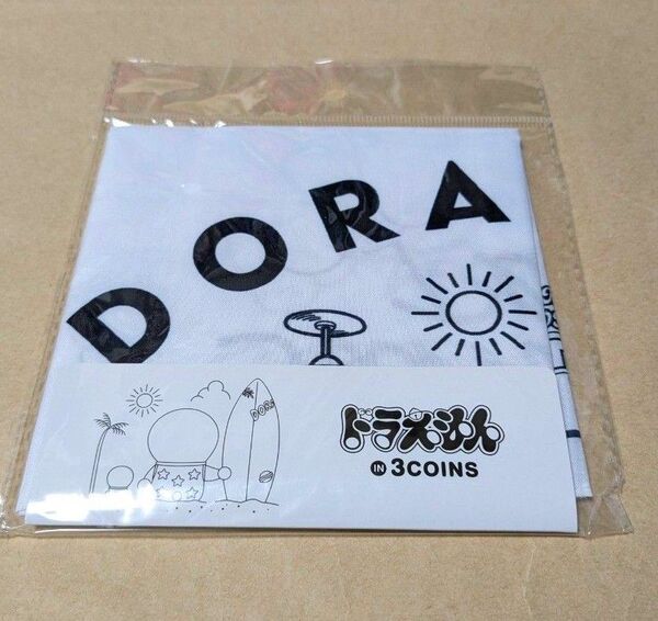 ドラえもん Doraemon 藤子・F・不二雄 ドラミちゃん 白 黒 ハンカチ
