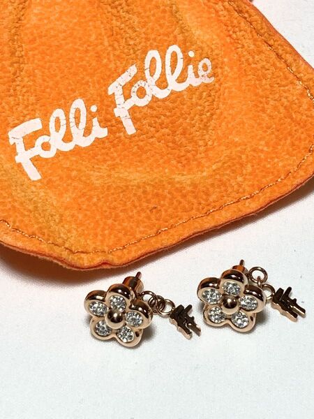 【美品】フォリフォリ フラワーモチーフ ピアス 花 アクセサリー