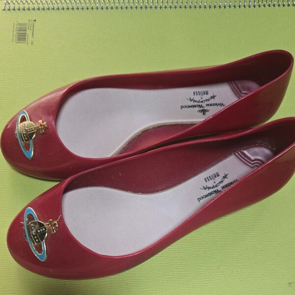 Vivienne Westwood アングロマニア× Melissa フラットシューズ レッド