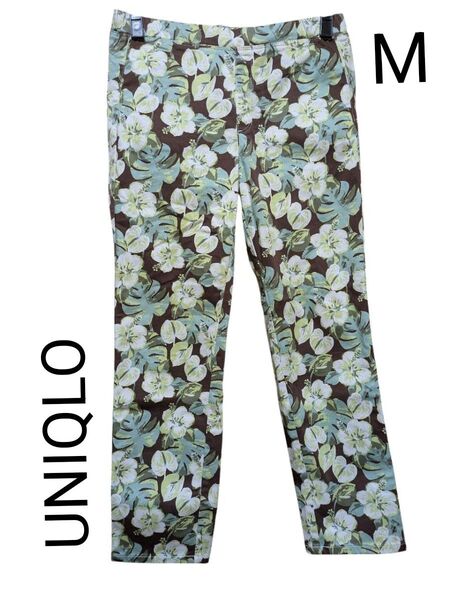 UNIQLO ユニクロ 花柄スリムフィットパンツ イージーパンツ Mサイズ