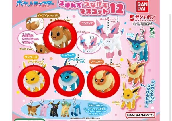 ポケットモンスター つまんでつなげてマスコット ブイズ