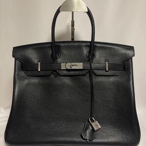 オーダーバッグ 本革 ハンドバッグ レザー バッグ ブラック シルバー金具