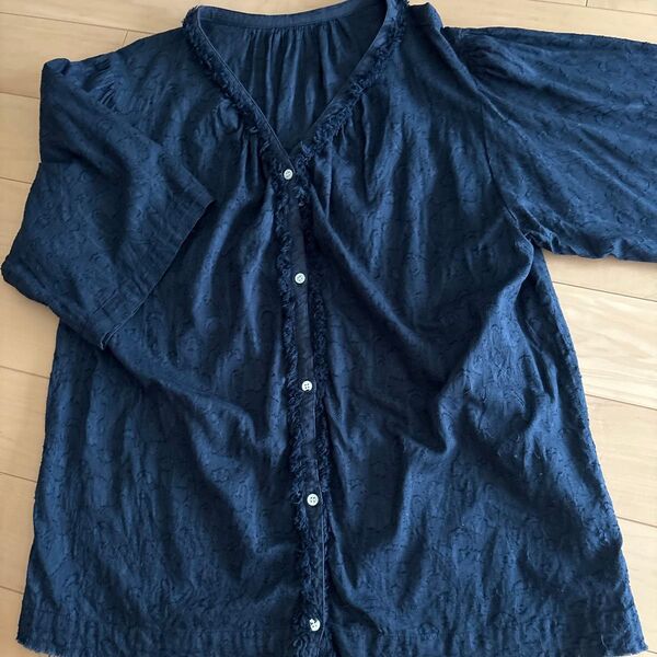 JOURNAL STANDARD relume ジャーナルスタンダード レリューム ブラウス ネイビー フリーサイズ