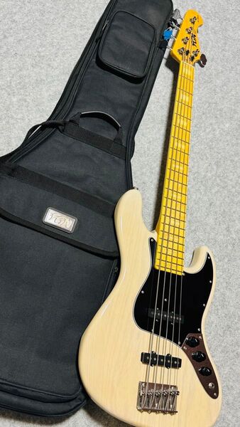 FUJIGEN NJB100MBAHV-WB 5弦ベース フジゲン ケース付