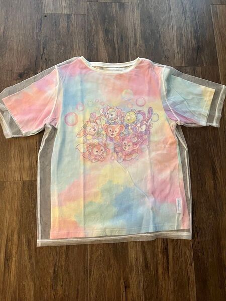 ダッフィーアンドフレンズ カラフルハピネス Tシャツ Mサイズ