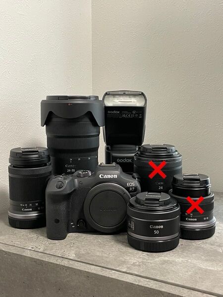 Canon EOS R7 レンズ4本 ストロボセット