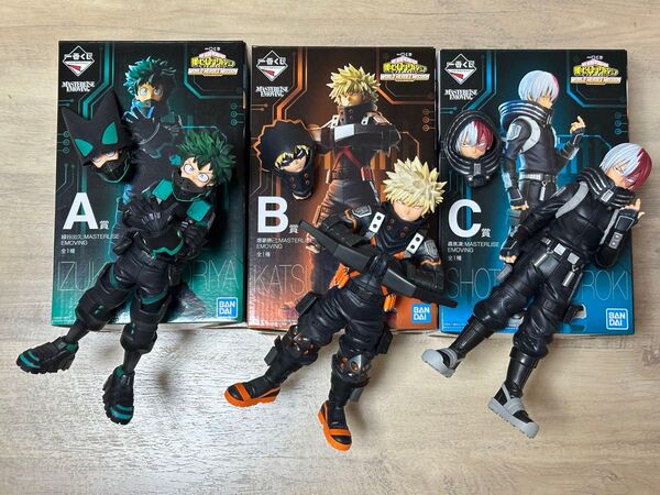 一番くじ 僕のヒーローアカデミア THE MOVIE A賞 緑谷出久 B賞 爆豪勝己 C賞 轟焦凍 オールマイトフィギュア