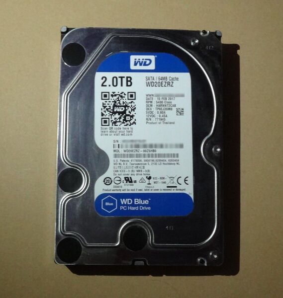 WD BLUE HDD 2TB WD20EZRZ
