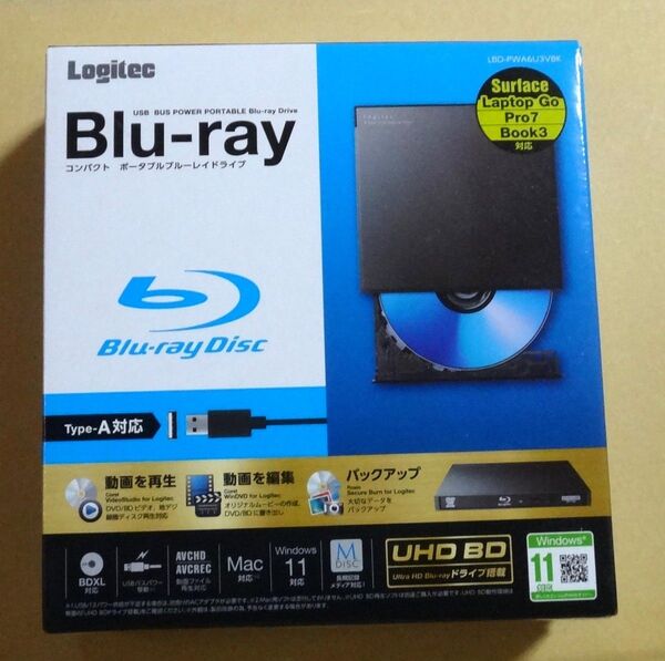 Logitec外付けブルーレイドライブ LBD-PWA6U3VBK