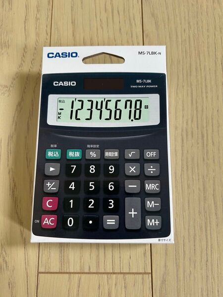 【新品未開封】即日匿名発送!カシオ 電卓 MS-7LBK-N