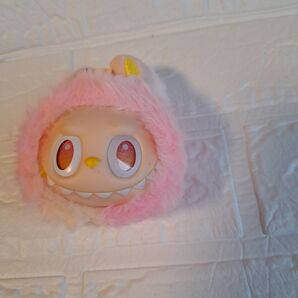レプリカ ラブブ LABUBU ピンクキーリングキーホルダーストラップ ぬいぐるみ