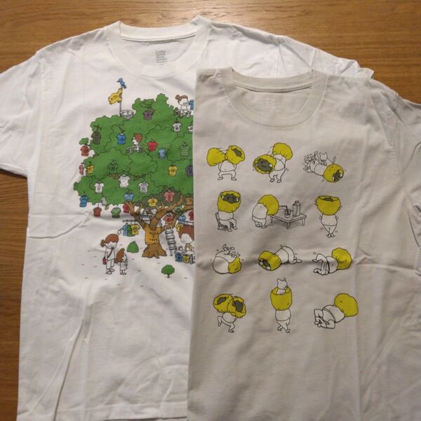graniph グラニフ メンズ M ヨシタケシンスケ Tシャツ 2枚セット まとめ売り