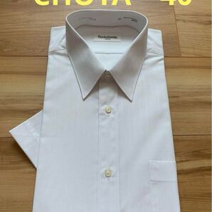 ワイシャツ Yシャツ 半袖 メンズ 夏用 CHOYA サイズ40 ワイシャツ ビジネス 白 シャツ カッターシャツ Yシャツ