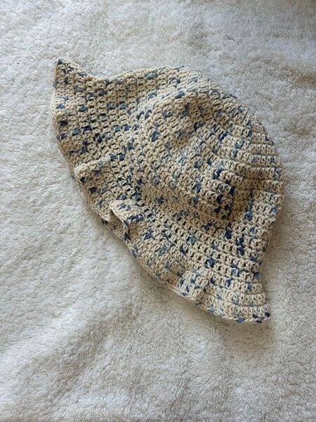 ハンドメイド バケットハット ベビー キッズ 帽子 手編み