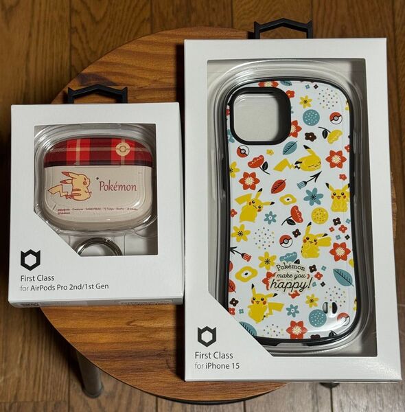 【新品】iFace First Class AirPods Proケース& iPhone15ケース ピカチュウ