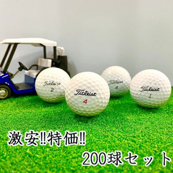 201・ロストボール タイトリスト 各種混合 ホワイト 200球 B